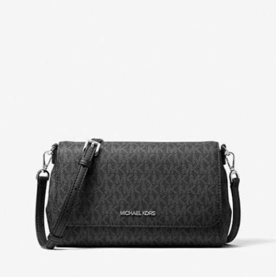 michael kors crossbody bolsa black and white